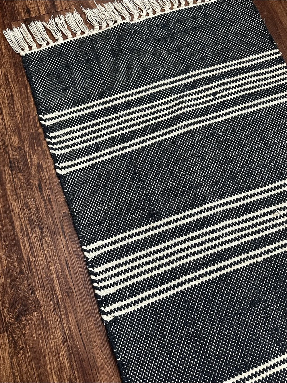 Patina Vie Boho Runner Rug Navy Cream 6 ft x 2 ft